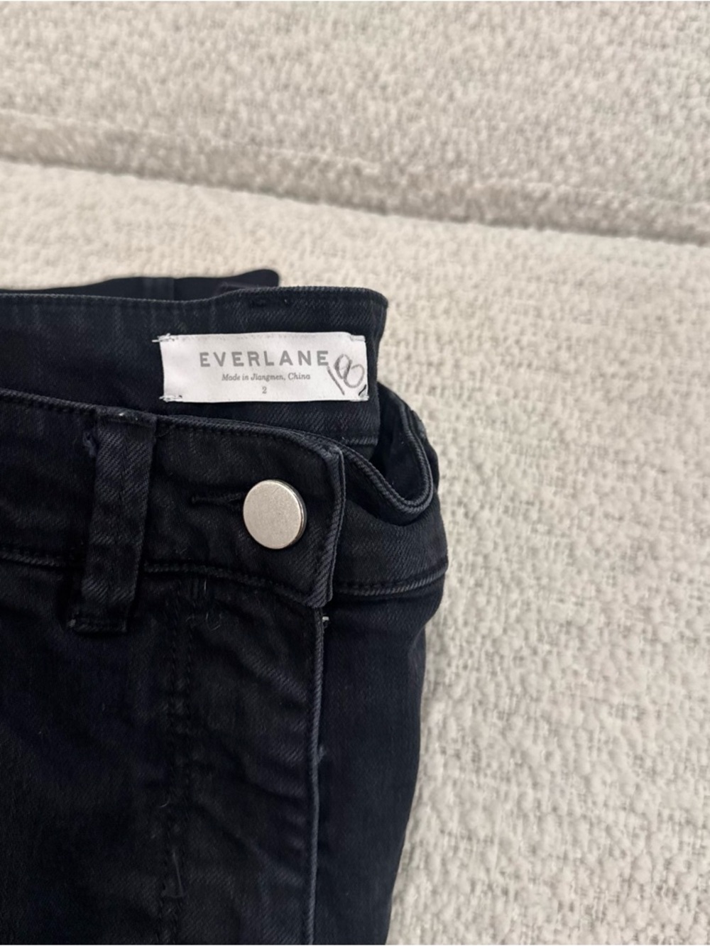 Everlane Wide Leg Black High Rise Jeans - Picture 3 of 5